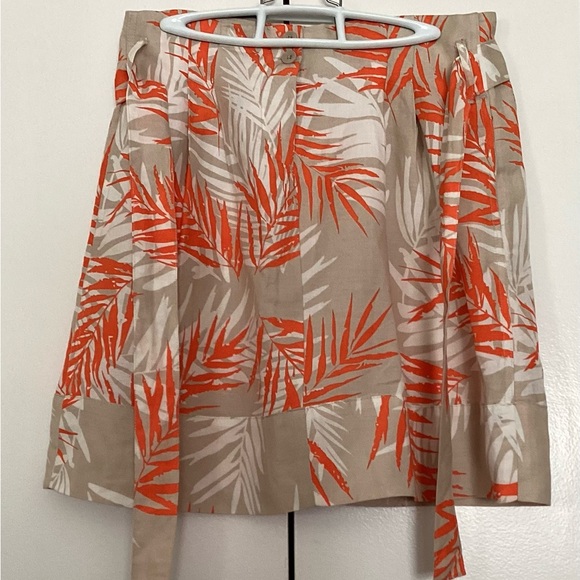 Sandro linen skirt tropical orange size 6 - Picture 1 of 2